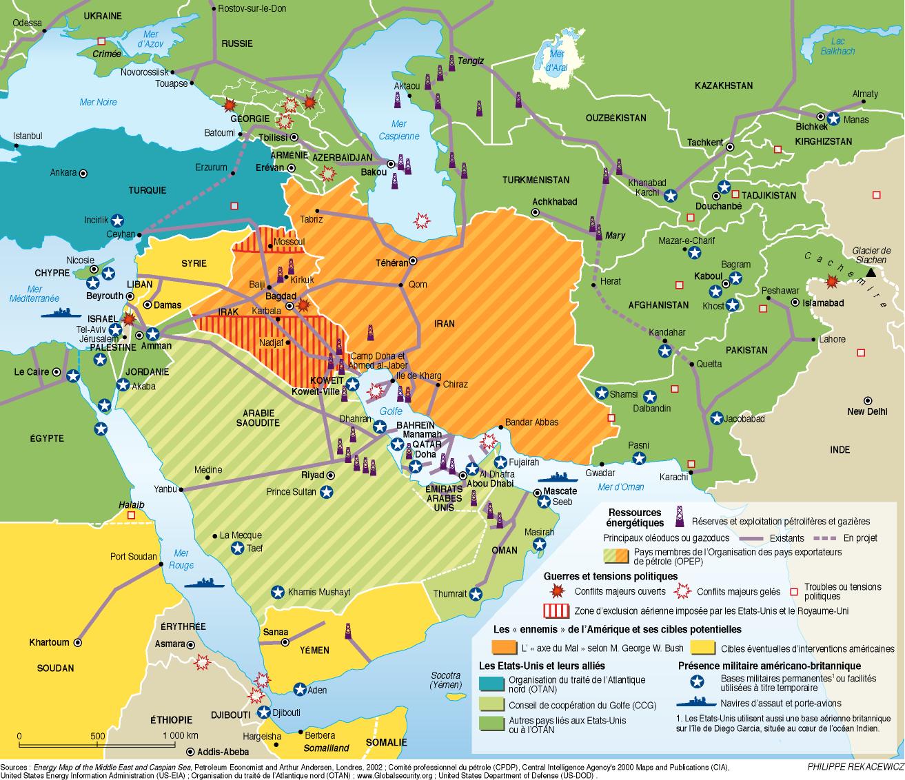 Carte Du Proche Orient Actuel